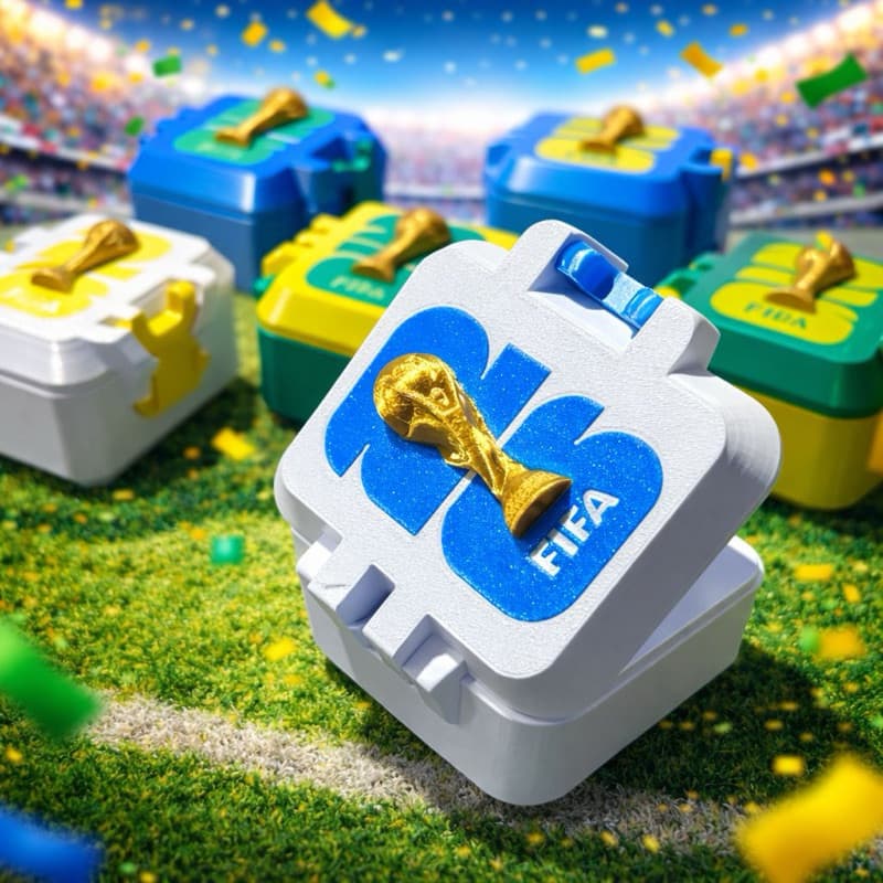 Porta Figurinhas Copa do Mundo Personalizado | Caixa Organizadora | Porta Cards Copa