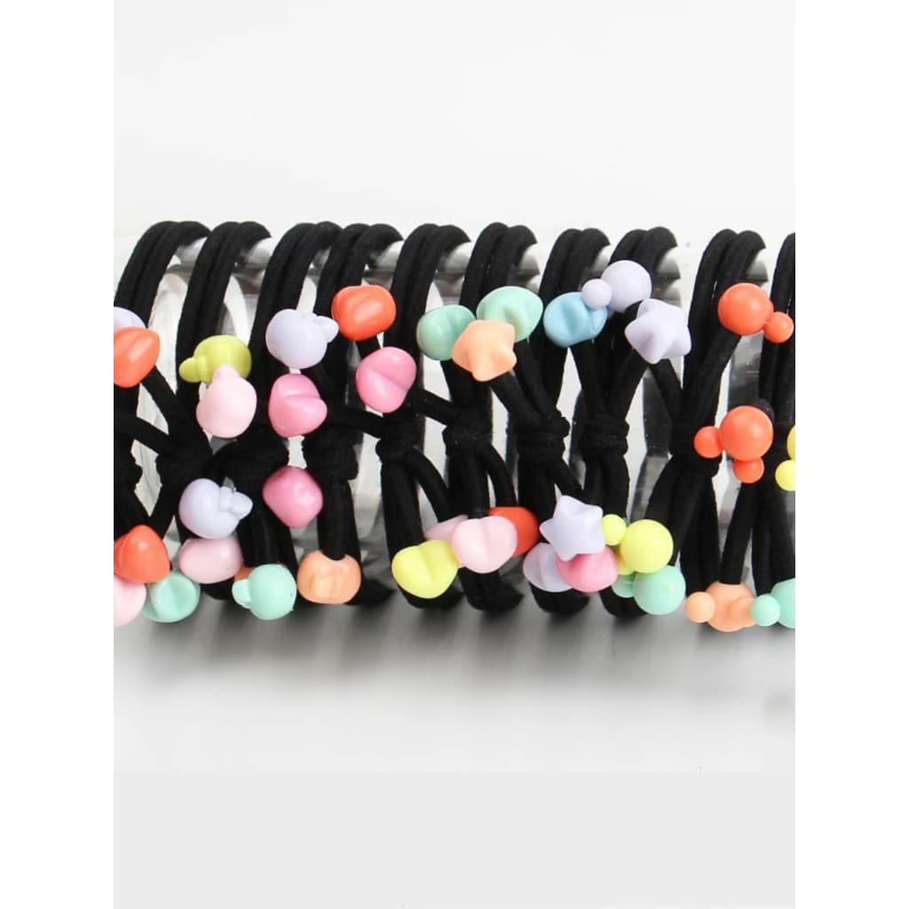 Bonito colorido bandana duplo fio de borracha Apple bandana estrela anel de cabelo Mickey caso de couro multicolorido Al