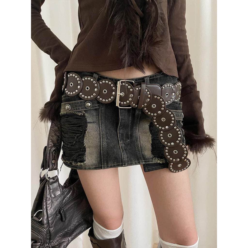 cinto feminino plus size cinto feminino largo Retro estilo étnico disco rebite cinto feminino combinando saia cinto larg