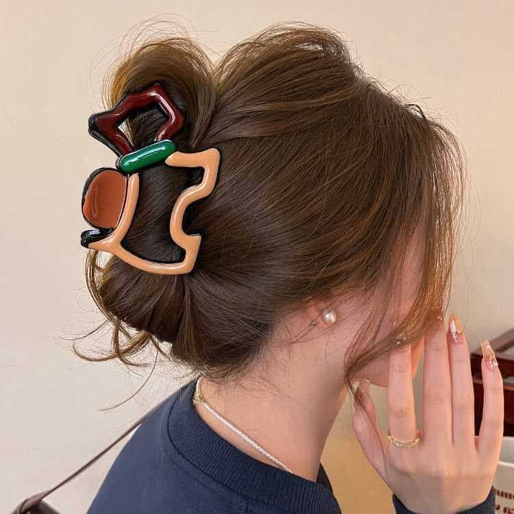 High-End Irregular novo estilo volta cabeça cocar grampo de cabelo rabo de cavalo fixo elegante ferramenta útil tubarão