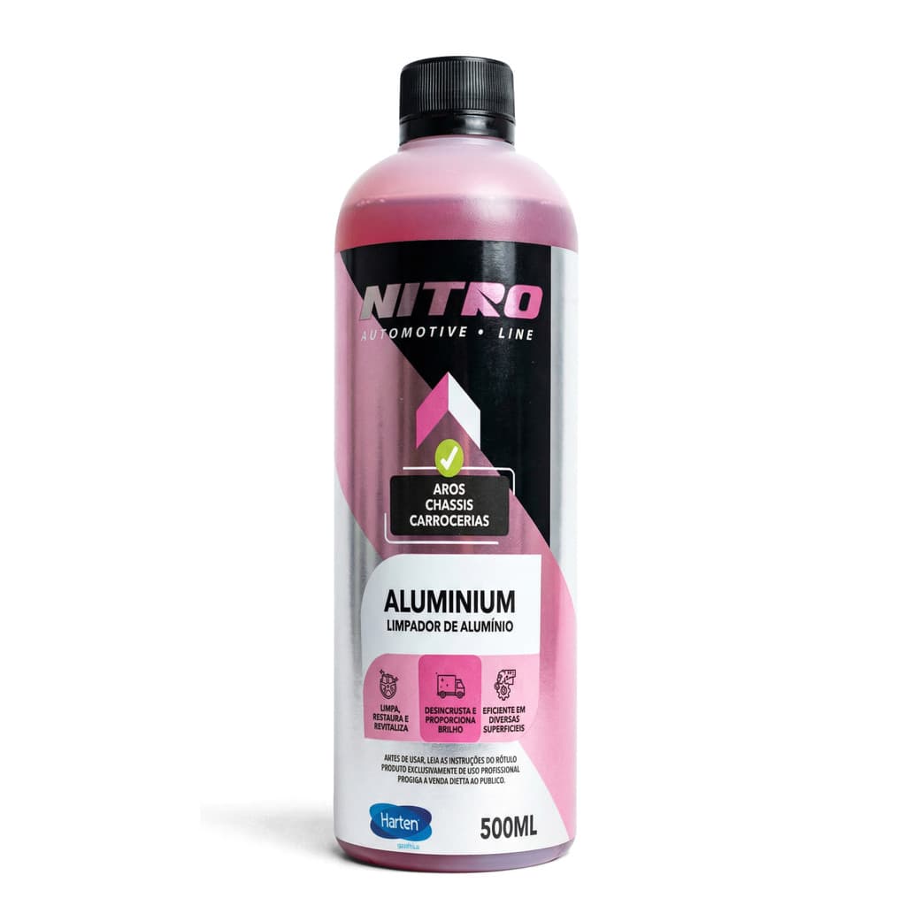 ALUMINIUM LIMPADOR AUTOMOTIVO ABRILHANTADOR DE ALUMÍNIO DESINCRUSTANTE NITRO 500ML