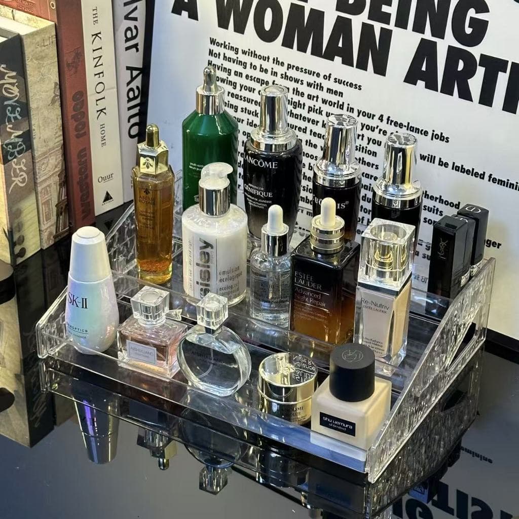 Expositor Organizador Esmalte Unhas Maquiagem Acrílico Transparente Multicamadas Plástico Manicure