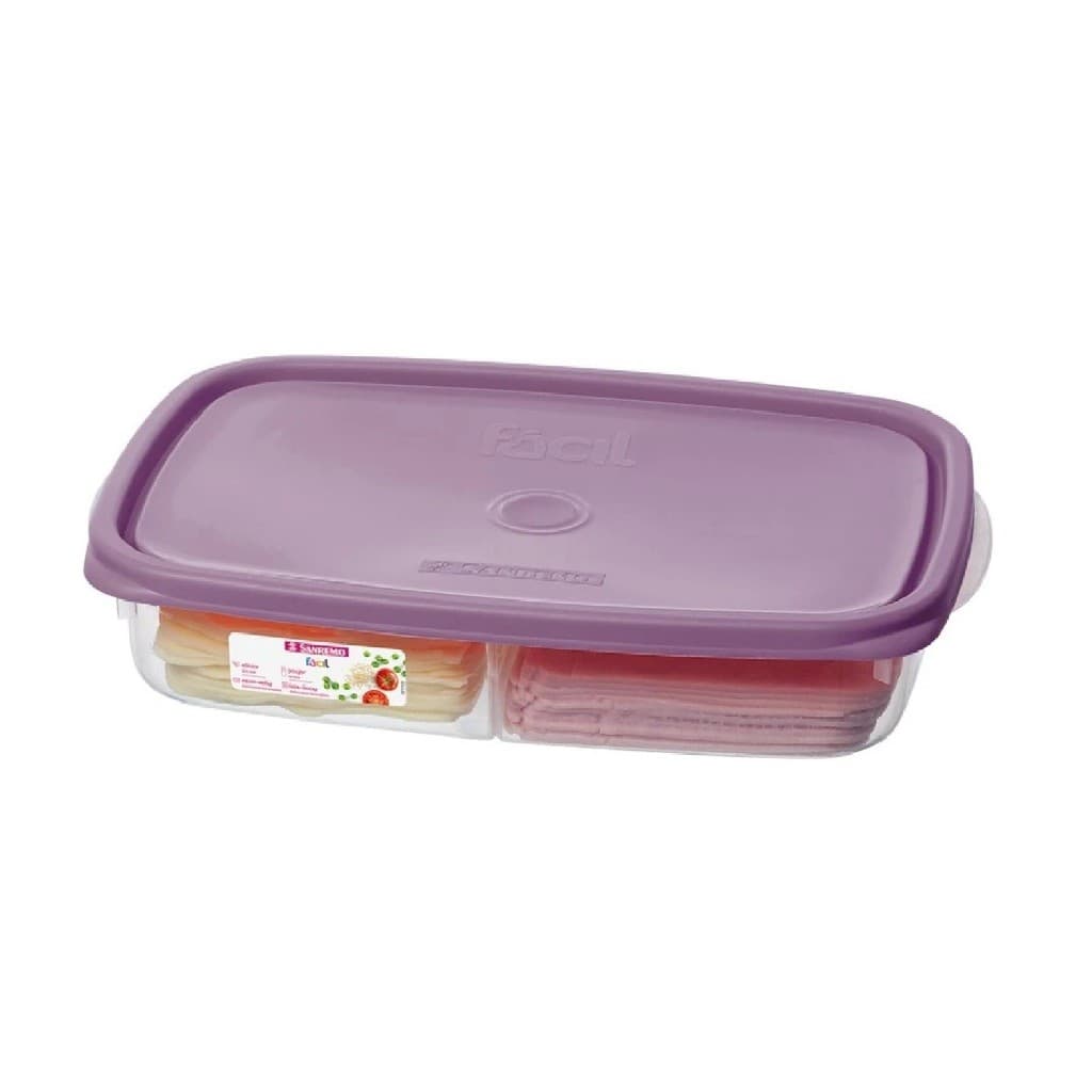 Pote Hermético com Divisória p/ Freezer Microondas Tampa - 1.4 Litros - Sanremo - 172/6 PORTA FRIOS