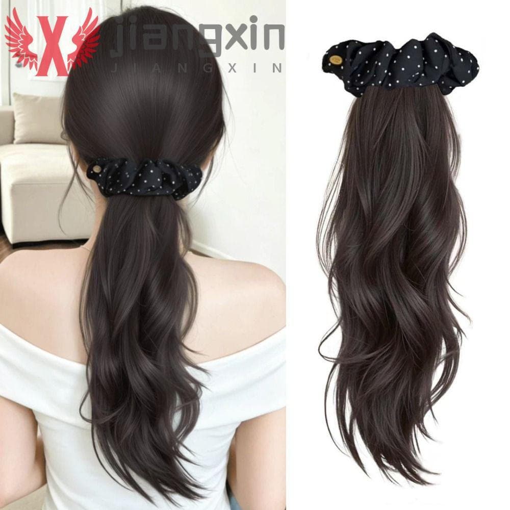 Peruca De Rabo De Cavalo Com Clipe De Garra De Banana JIANGXIN , Elegante , Peça De Cabelo De Cauda De Pônei De Bolinhas