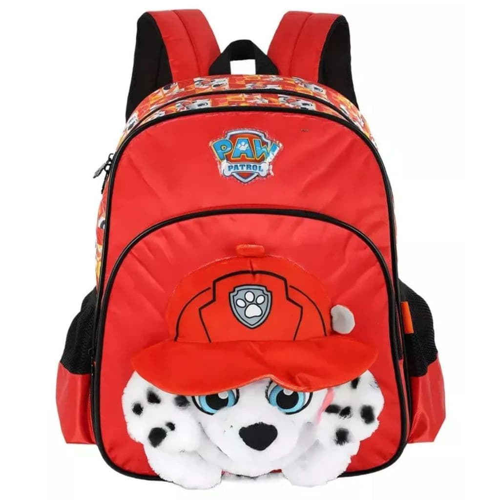 Mochila Costas Infantil Escolar Pelucia Patrulha Canina Marshal Luxcel