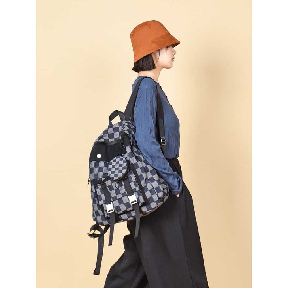 Mochila xadrez feminina mochila xadrez mochila Commuter 2026 moda Original saco jeans