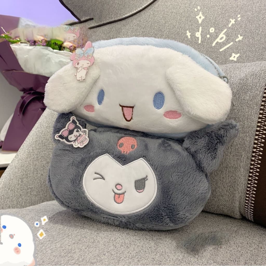 Estojo de Lápis de Grande Capacidade Sanrio Hello Kitty Cartoon Kuromi My Melody Caixa de Papelaria