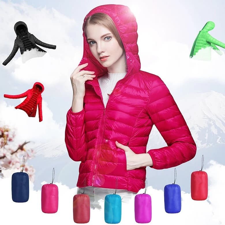 2026 novo estilo leve para baixo jaqueta feminina com capuz curto senhoras pato branco para baixo leve jaqueta feminina