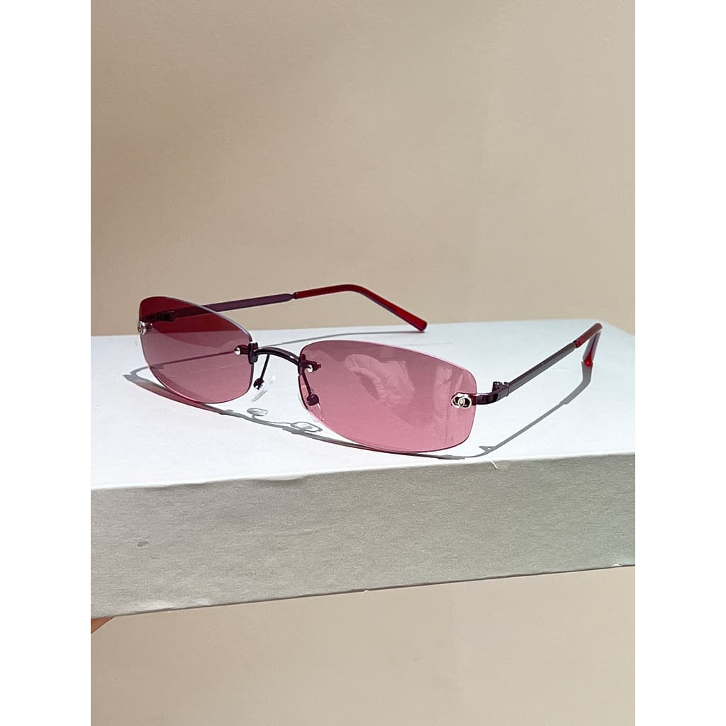 Versão coreana quadrado sem moldura óculos de sol feminino High-End rua tiro na moda simples All-Match Retro Anti-ultrav