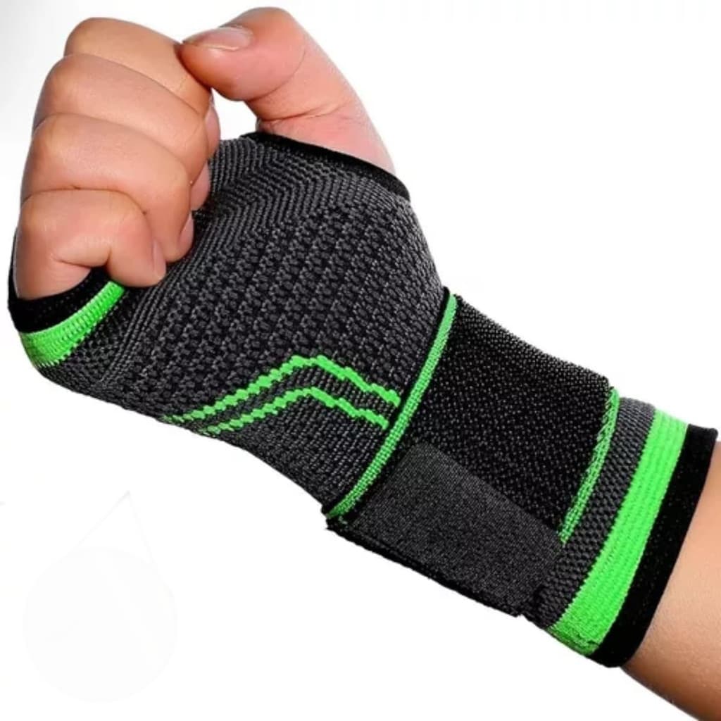 Munhequeira Compressão Punho Ajustável - Suporte para Treino e Lesões Fitness