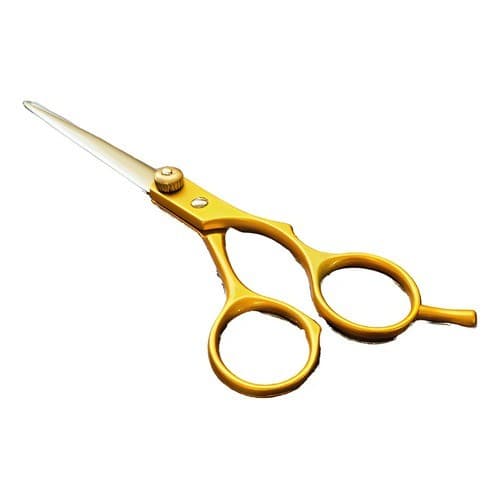 Tesoura Profissional Fio Laser 6.5 Barba Cabelo Dourada Inox - Minuche