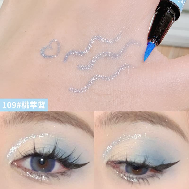 Delineador de diamante quebrado, ultrafino, à prova d'água, à prova de suor, de longa duração, sem manchas, cabelo macio