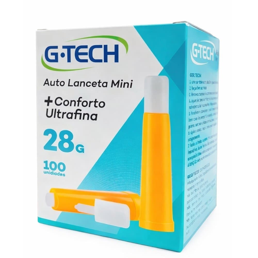 AUTO LANCETA MINI 28G C/100UN - G-TECH