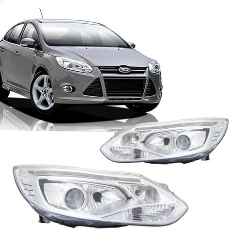 Farol Focus 2014 2015 Cromado C/motor C/led C/projetor DEPO
