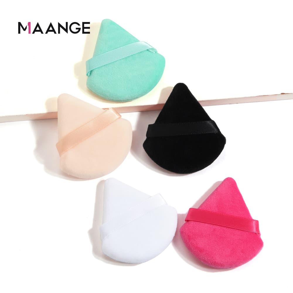 5 Pcs Pó Puff Rosto Triângulo Macio Ferramenta De Maquiagem Powde Solto