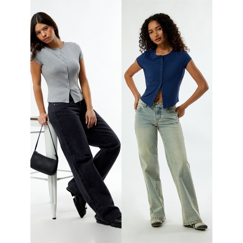 Megao Pac * xxs-xxl Tamanho Frente Ombro Slim-fit Slimmer Look Pit Strip Rosca Manga Curta Pescoço Redondo