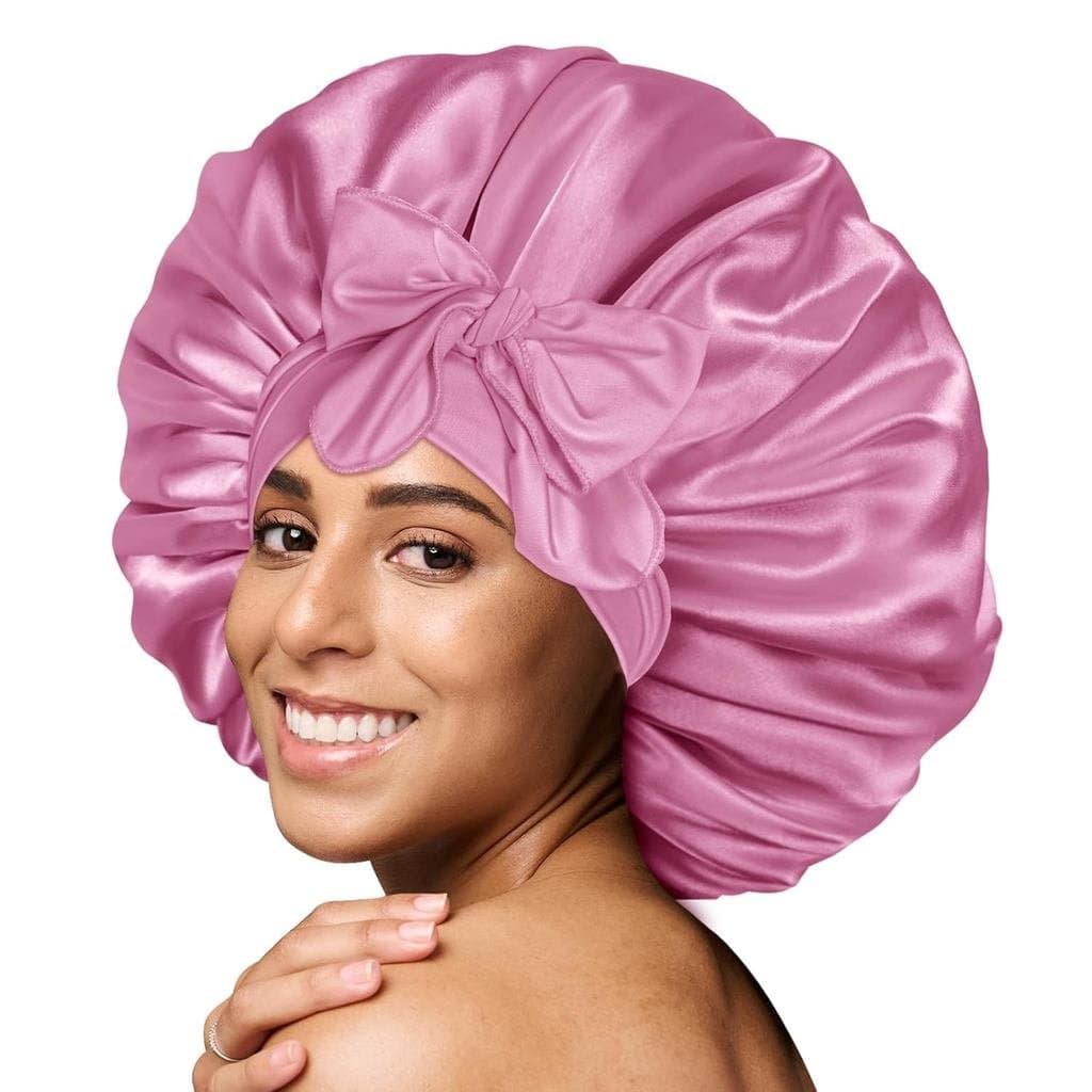 Bonnet Queen de Seda para Dormir, Presente para o Dia das Mães, Bonnet de Cetim Extra Grande para Tranças, Bonnet para D