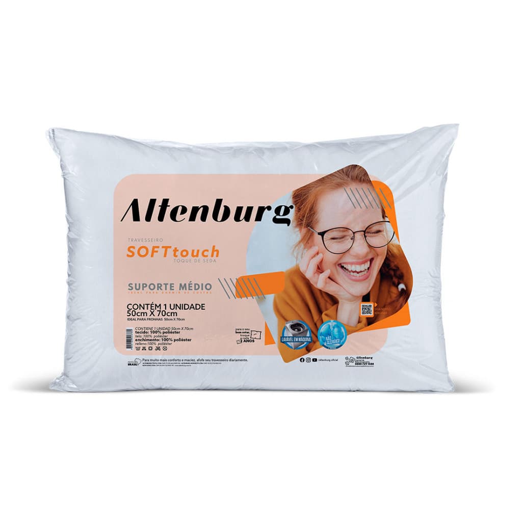 Travesseiro Soft Touch Altenburg Suporte Medio 50x70cm