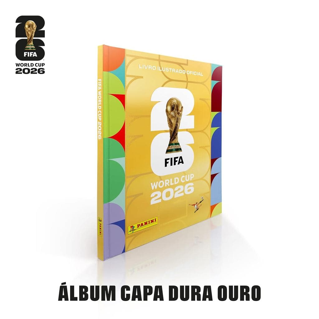 Álbum Capa Dura Dourado Copa Do Mundo 2026 Fifa World Ouro Premium