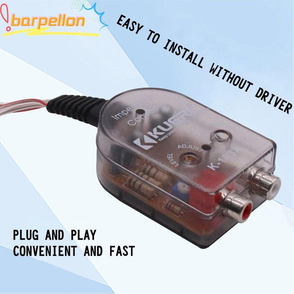 Conversor De Subwoofer De Áudio Para Carro BARPELLON , Impedância Alto A Baixo De 50 W , Adaptador RCA De Nível