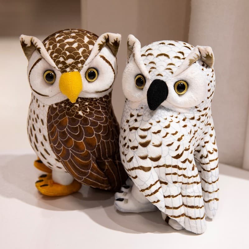 Simulação transfronteiriça coruja boneca brinquedo de pelúcia águia pássaro boneca crianças zoológico boneca decoração p