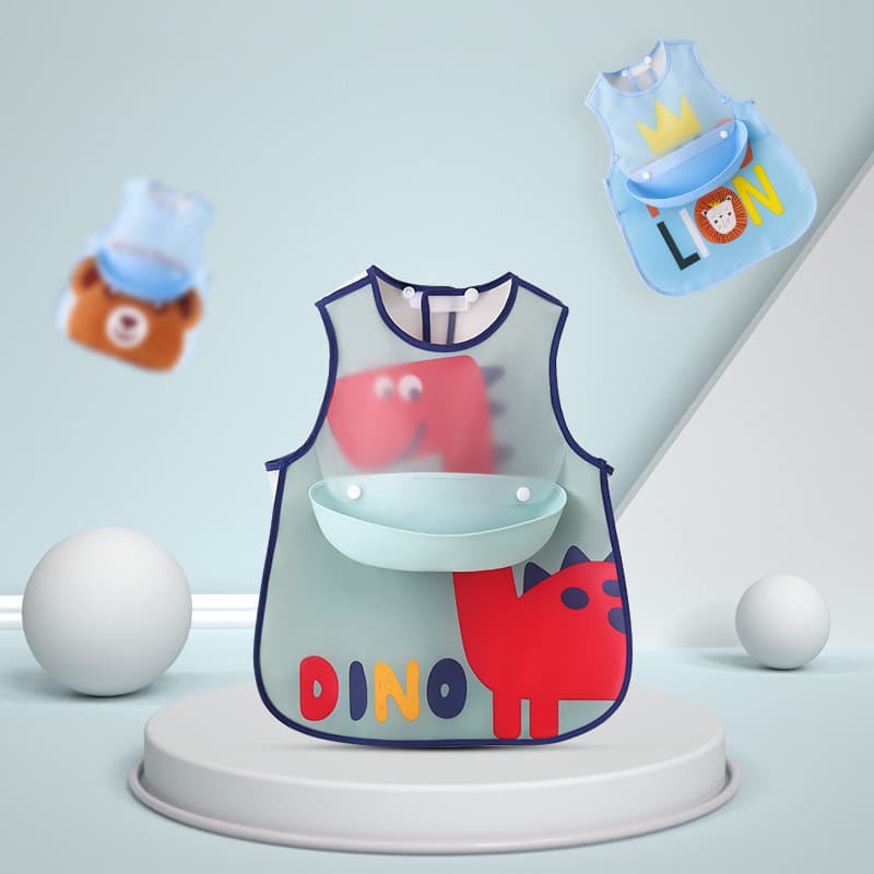Bebê comendo babador à prova dwaterproof água blusa suja Super macio colete estilo sem mangas crianças grande babador ar