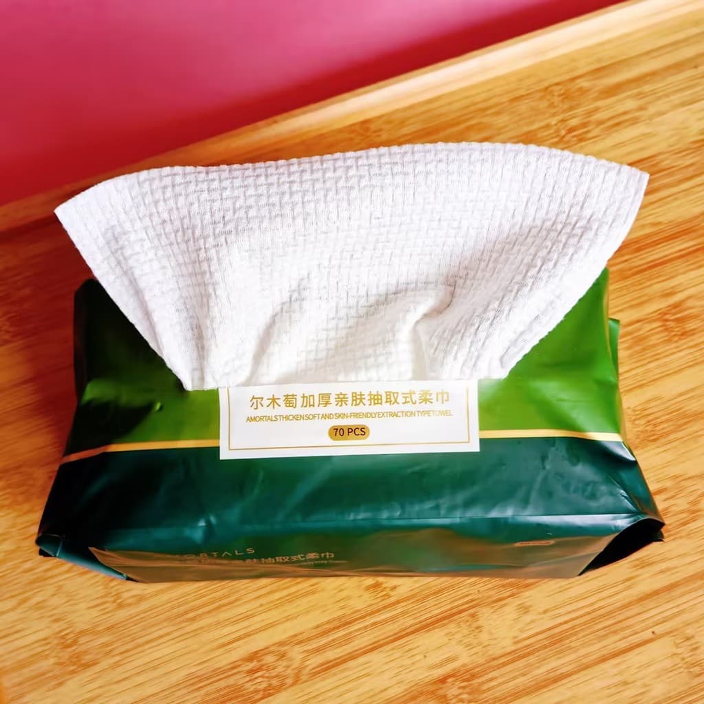 Ermu uva rosto toalha removível descartável toalha de rosto Extra grosso molhado seco dupla utilização genuíno oficial