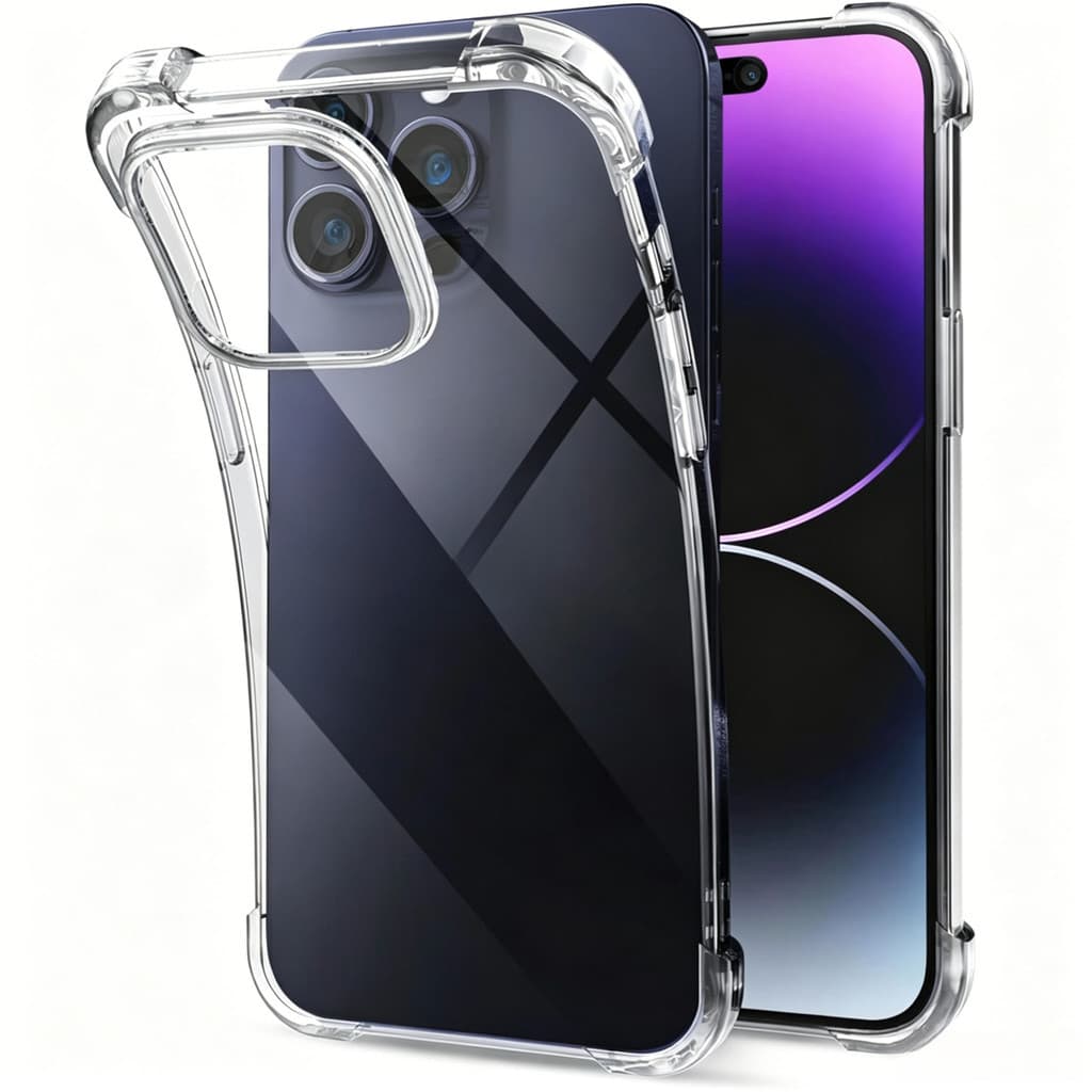 Capa Transparente Para iPhone 17 Pro Max , Cristalina , Fina E Macia , Proteção Contra Quedas De Nível Militar , Airbags