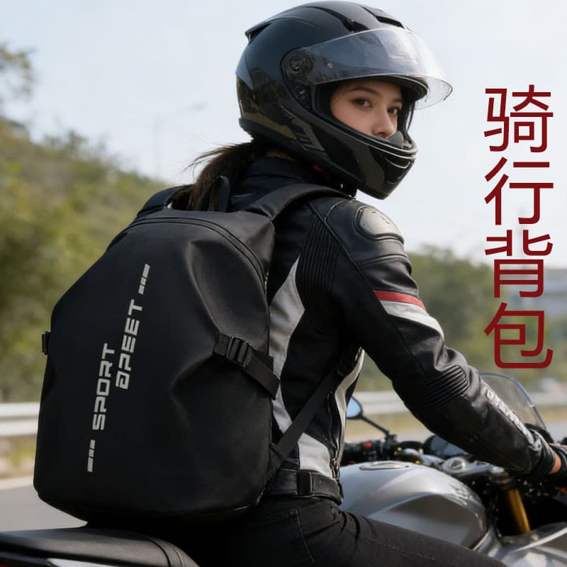 Grande capacidade à prova dwaterproof água mochila das mulheres dos homens motocicleta equitação mochila capacete da mot