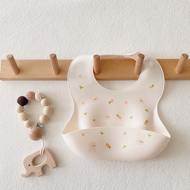 Coreano coreano ins estilo portátil bebê macio Silicone babador crianças à prova dwaterproof água refeição bolso comer t
