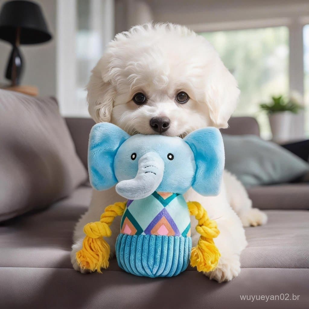 Brinquedos para cães, nós molares resistentes à mordida, elefante, voz, filhotes, bonecas de pelúcia, acompanham cães pe