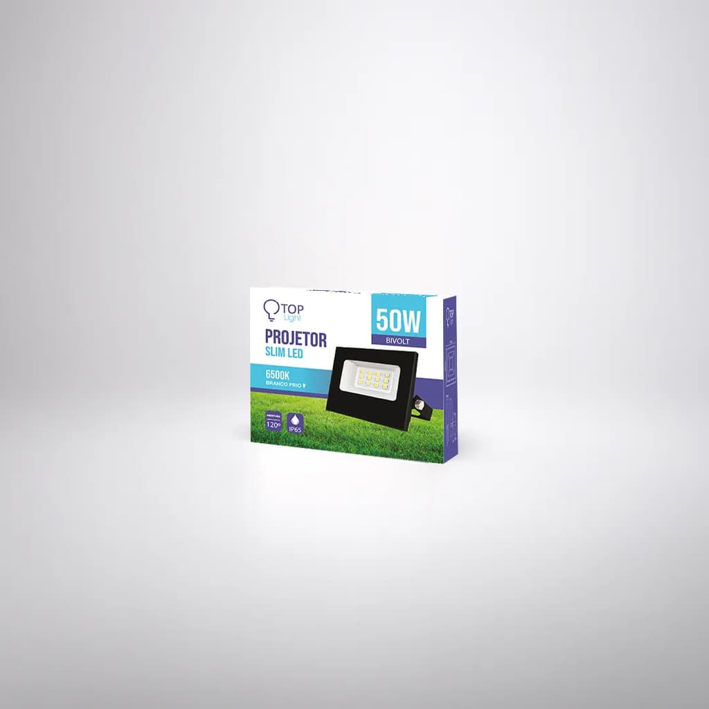 PROJETOR LED 50W SLIM 7X5,6 6500K