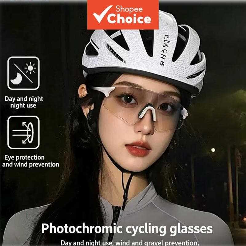 Óculos de Ciclismo Fotocromático Inteligente - Dia & Noite, Anti-UV, À Prova de Vento, Óculos de Sol para Homens e