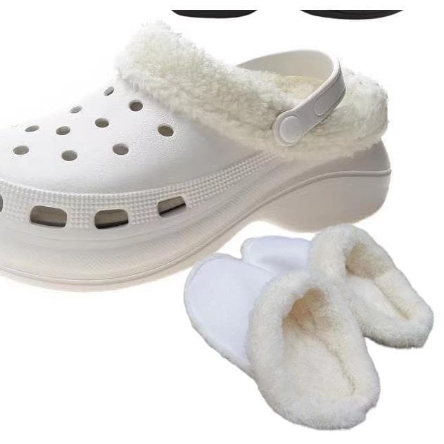 24 novo estilo buraco sapatos forro de pelúcia inverno removível capa de algodão removível removível lavável capa de lã