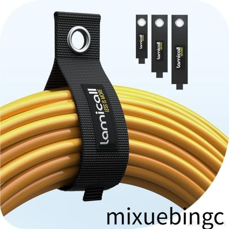 Correias De Armazenamento De Cabo De Extensão Resistente Lamicall-Gancho De Nylon Reutilizável De 6 Pacotes & amp ; Supo