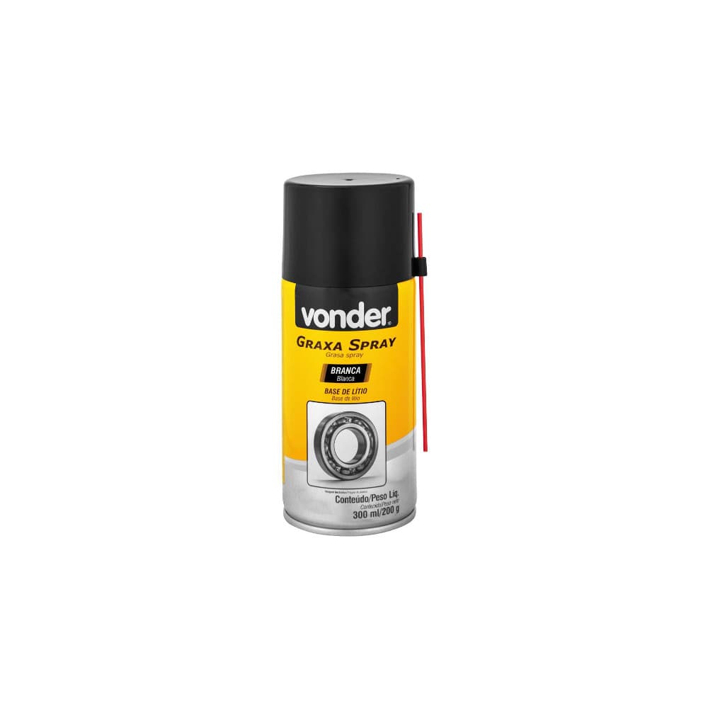 Graxa Branca Lítio Spray 300 ml / 200G g - VONDER