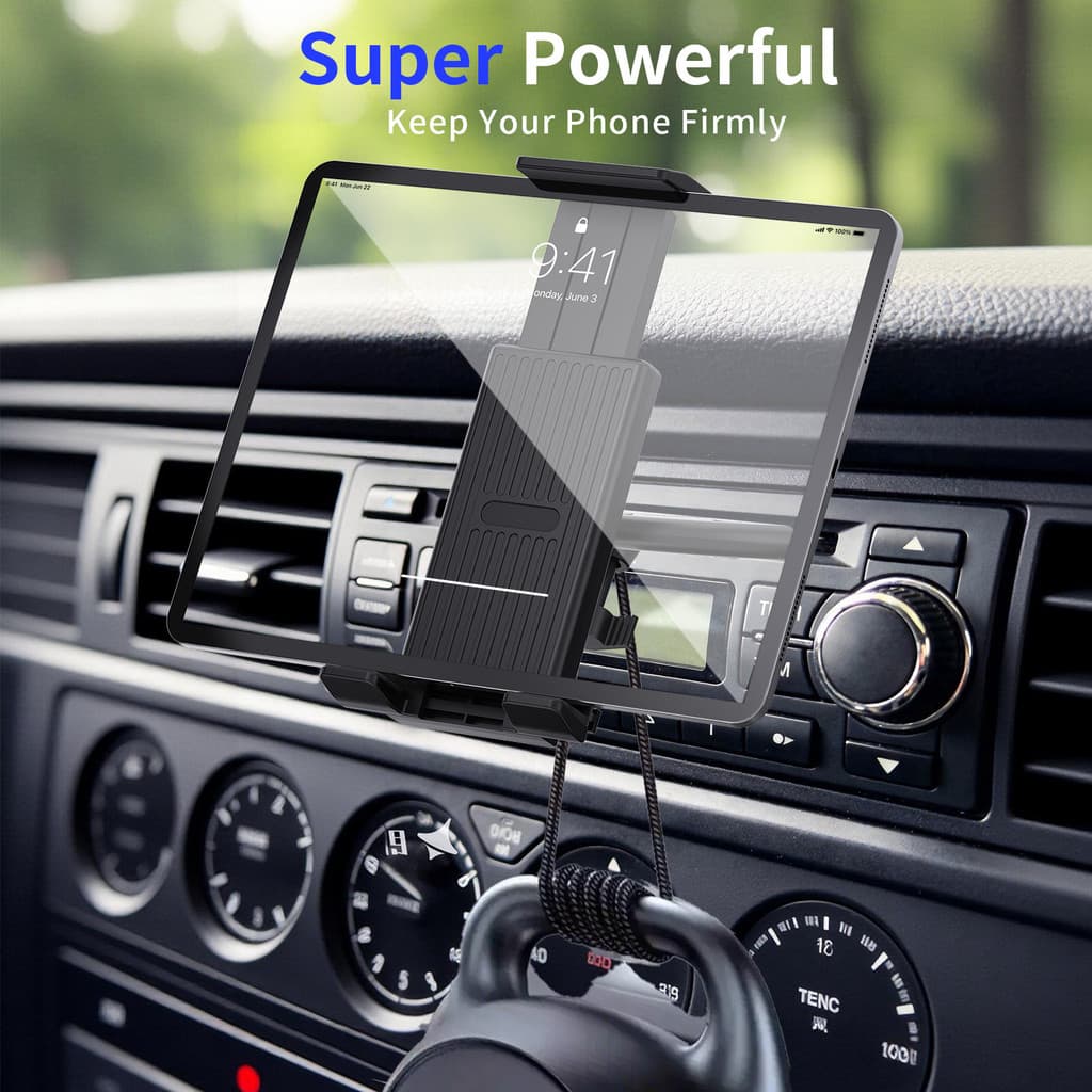 Suporte Universal Para Montagem Em Tablet E Smartphone Com Slot CD De Carro Dispositivos De 4 A 14 Polegadas Seguro Está