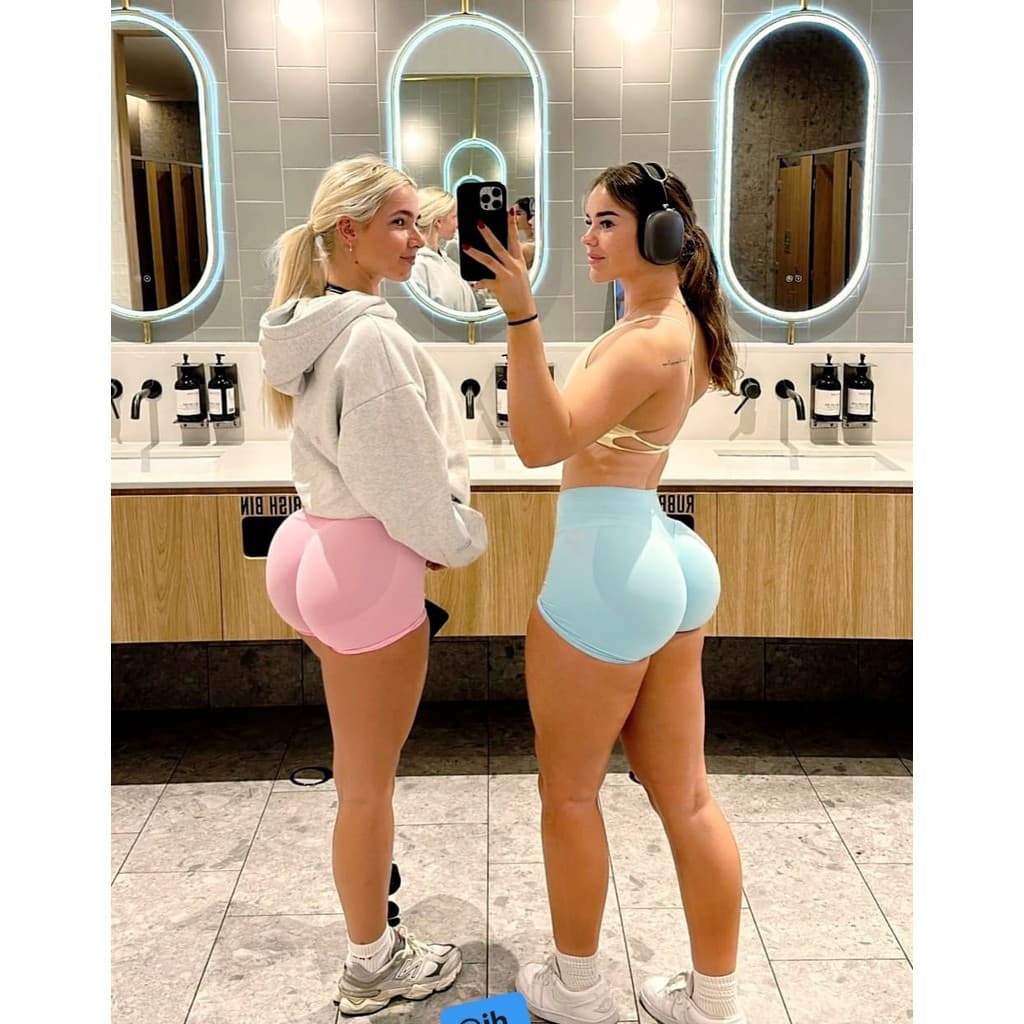 Shorts Skinny de cintura alta para ioga, levantamento de quadril, feminino/Fitness, treinamento esportivo, calças de cor