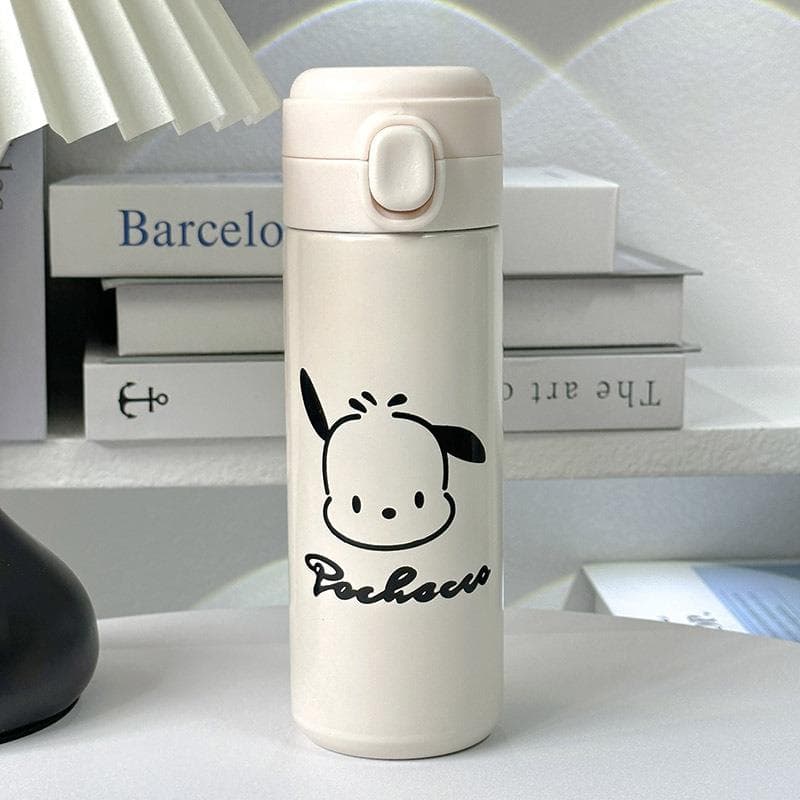 Novo estilo copo térmico tampa de salto copo de água ervilha simples masculino feminino estudante 304 aço inoxidável por