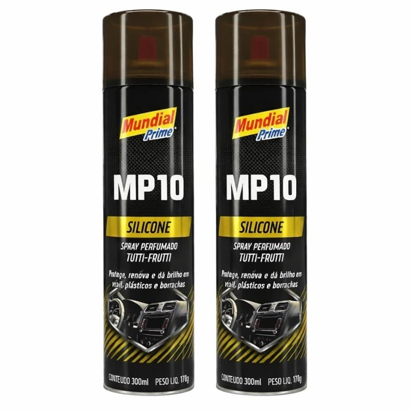 Kit C/2 Silicone Spray Mp10 Tutti-Frutti 300ml - Mundial Prime