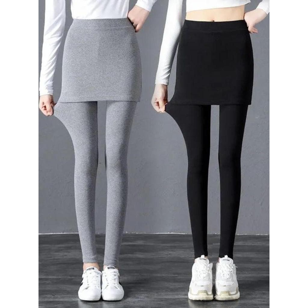 Forro de lã/Leggings roupa exterior feminina outono inverno novo estilo com saia tamanho grande magro quadril calças de