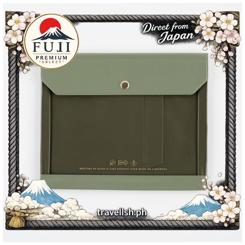 [Hobonichi] Estojo Organizadora de Documentos Aileron Olive para Planner Acessórios 【Direto do Japão】