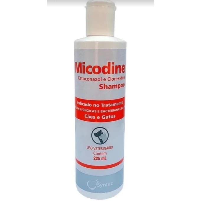 Shampoo Micodine 225ml Para Cães E Gatos Syntec