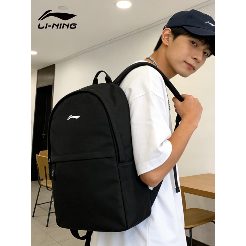 Li Ning Mochila Homens Mulheres Mesmo Estilo Grande Capacidade Alunos do Ensino Médio Estudantes do Ensino Médio Mochila