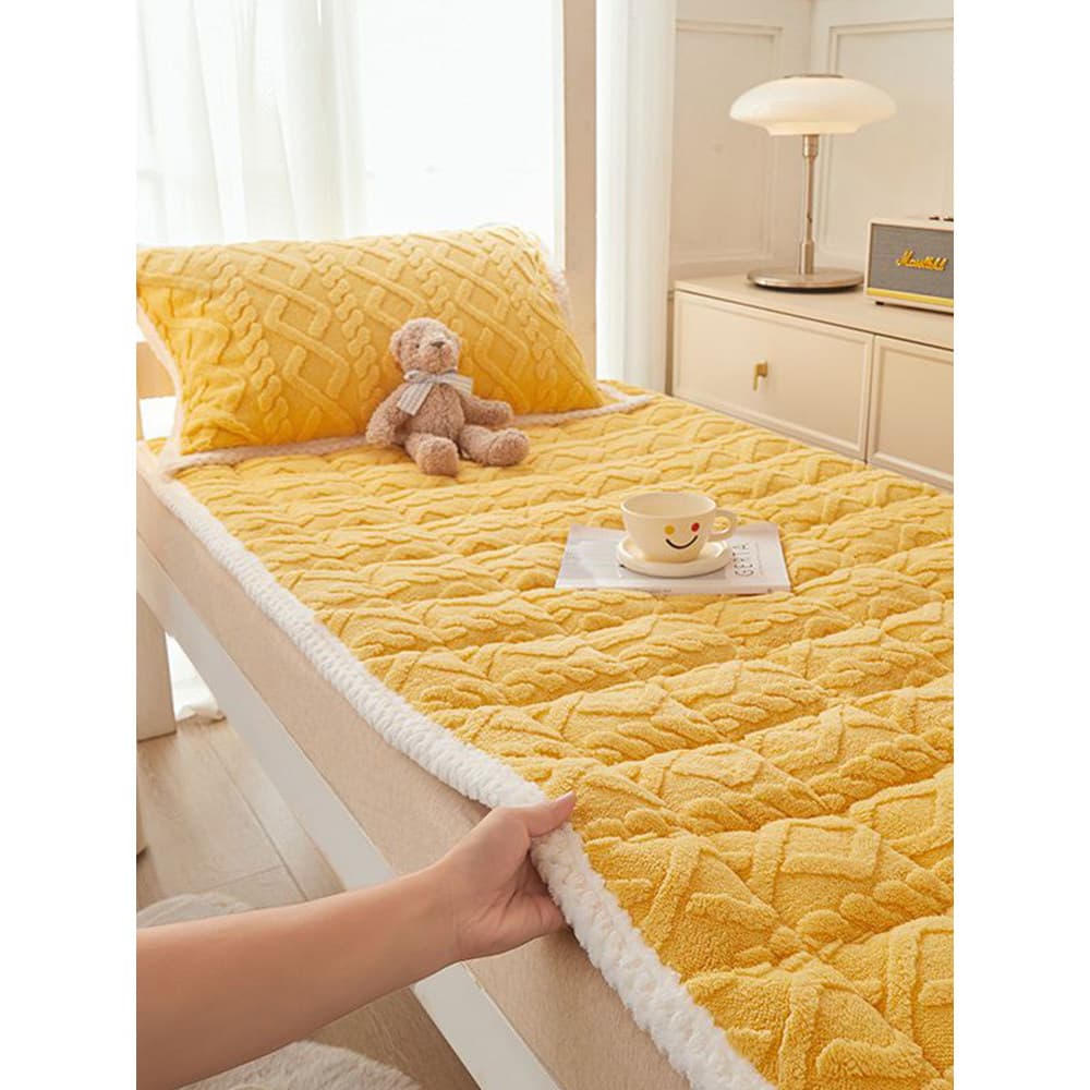 MUJI lençol de lã de leite, peça única, lã de inverno, capa de cama Extra grossa, cobertor de lã Coral, dormitório estud