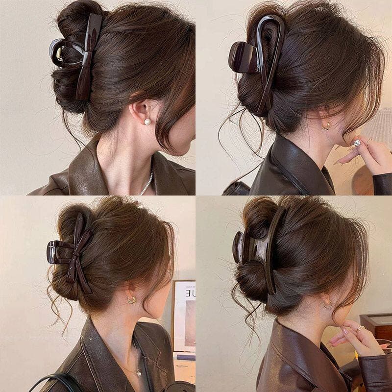 laços de cabelo infantil luxo laços de cabelo infantil Francês High-End médio curvo clipe feminino 2026 novo estilo tu