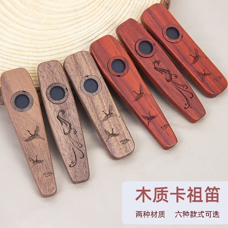 Kazoo de madeira maciça de jacarandá vermelho, flauta de madeira de nogueira preta, um instrumento que pode ser tocado s