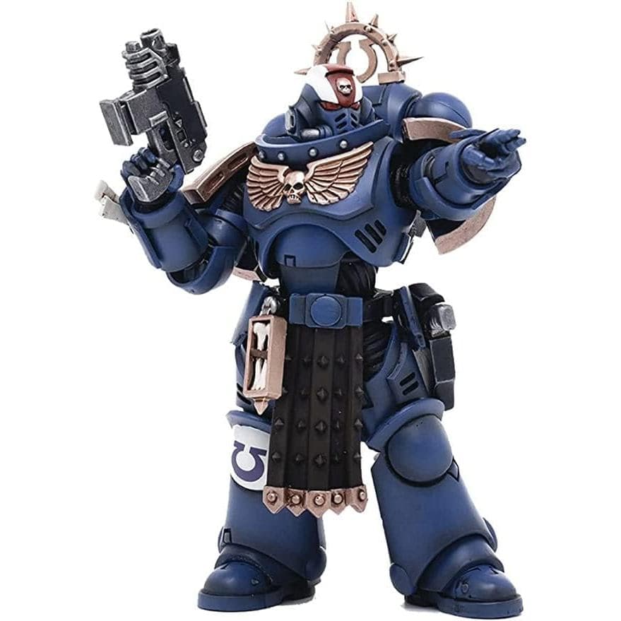 Figura de Ação JOYTOY Warhammer 40.000 1/18, Modelo da Coleção Ultramarines Primaris Lieutenant Amulius, 4,2 polegadas