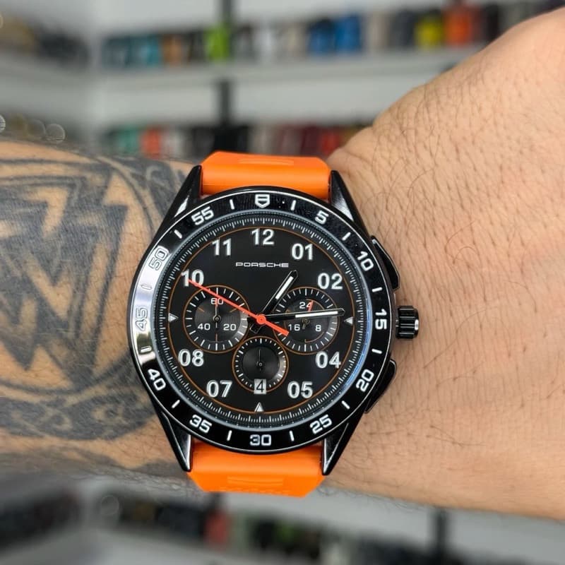 Lançamento Relogio masculino  De Luxo Tag Carreira Porche  100% funcional  Envio Imediato