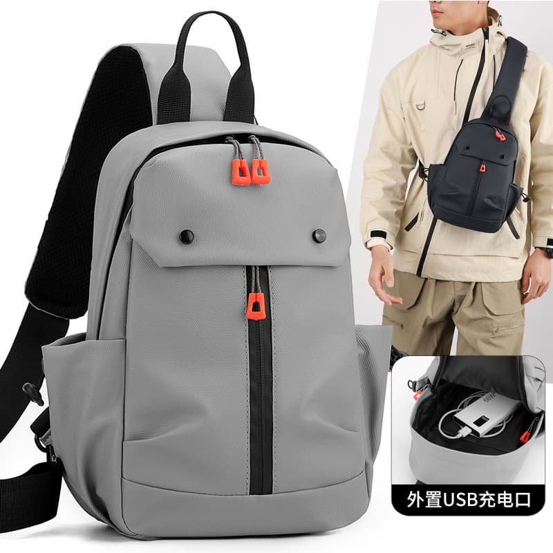 Bolsa de peito masculina bolsa mensageiro estudante bolsa de ombro menino à prova d'água pequena bolsa Casual moda multi